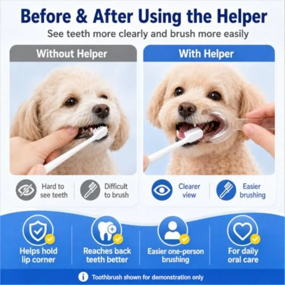 T-shaped Children's Tooth Brushing Aid Plastic Multipurpose Oral Mouth Expander Reusable Easy Use Pet Oral Care Kit
