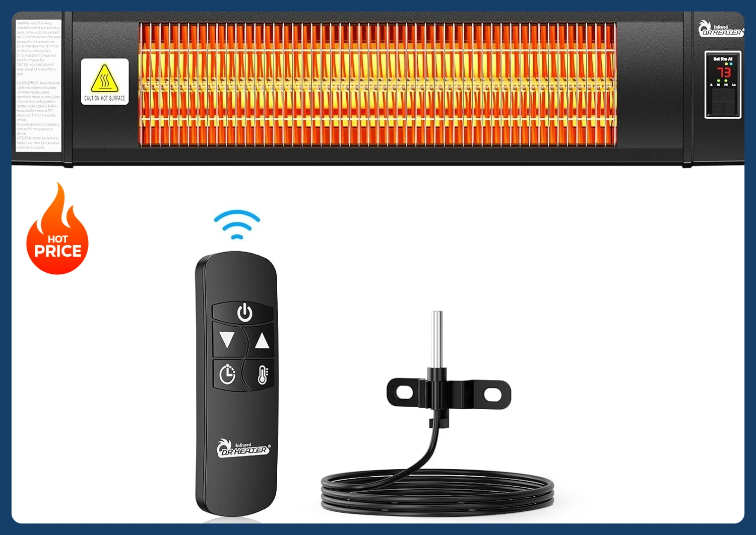 

[Limited Time Offer!]Dr Infrared Heater DR-268 Smart Greenhouse Heater with built in Temperature Control and Digital Thermostat