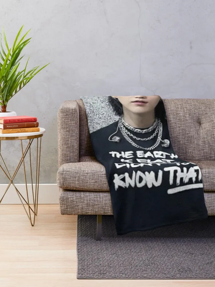 Long Hair Yoongi #10 Throw Blanket Blanket For Sofa Big Thick Furry Couple Blanket