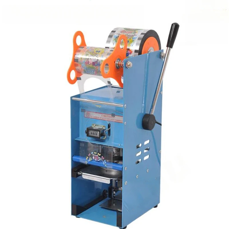 

Handle Cup Sealing Machine Bubble Milk Tea Electric Packing Sealer 7cm-9.5cm With Counting Function Hand Pressure Cup Lid