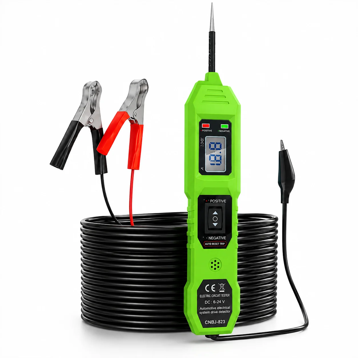6-24V Power Short Circuit Probe Tester Power Circuit Probe Tester Diagnostic Repair Tool Test Lamp Continuity/Voltage Polarity D