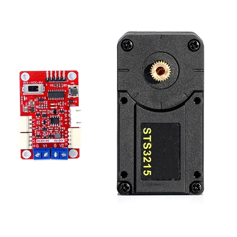 -MEOF 7.4V STS3215 Servos For SO-ARM100 Robotic Arm 19KG High Torque Intelligent Bus Servo TTL Programming With FE-URT-1