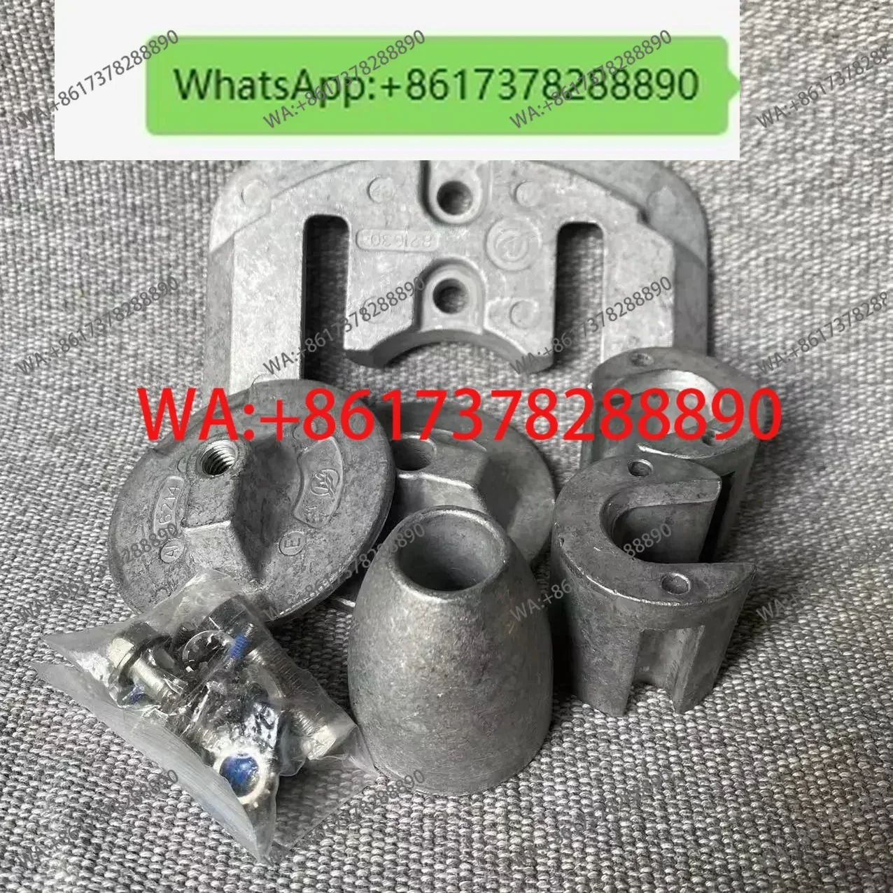 Alpha Bravo Three Stern Machine Zinc Block Set Marine Zinc Block Anode Original Positive