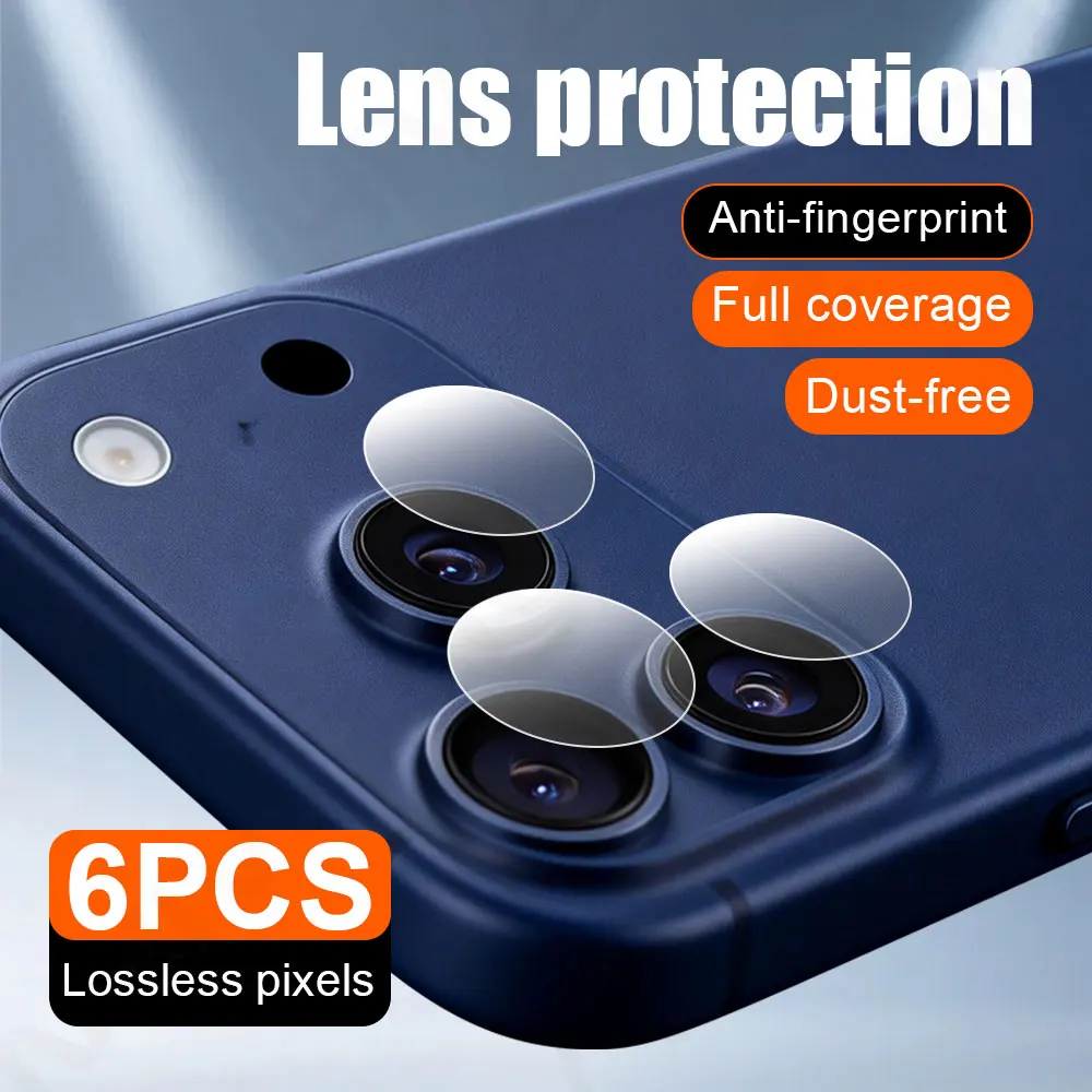 

Защитная пленка для камеры iPhone 17 Pro Max, 6 шт., защита объектива камеры для 16 Pro, 15, 14 Plus, защита экрана телефона для 13, 12, 11, XS Max