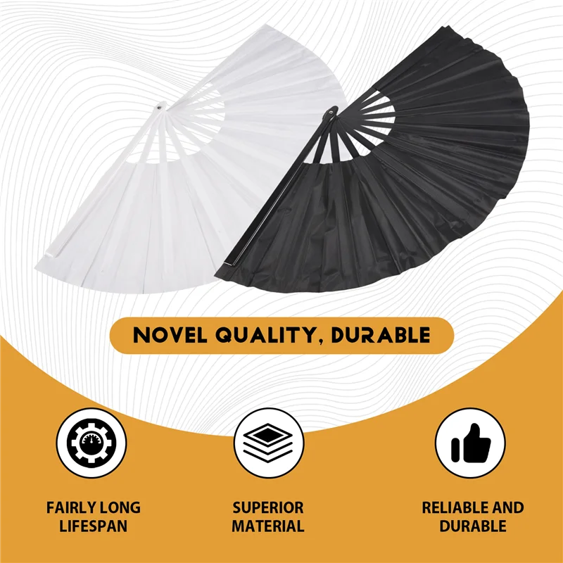 AY03-4개 대형 접이식 부채 실크 손부채 중국 일본 쿵푸 태극권 휴대용 부채 접이식 춤 소품 공예 부채