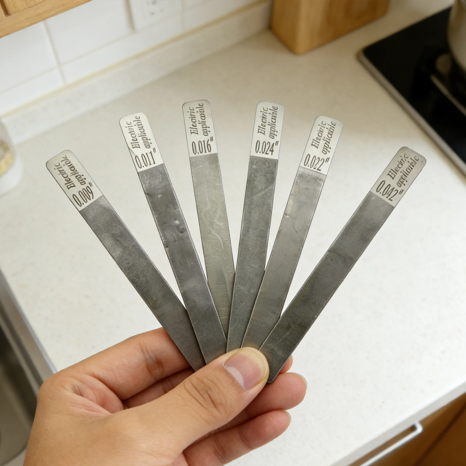 6Pcs Guitar Nut Fret File Slot Luthier Repair Tool Guitar Nut Frets Cleaning Tools for Electric Acoustic Guitars & Bass Care