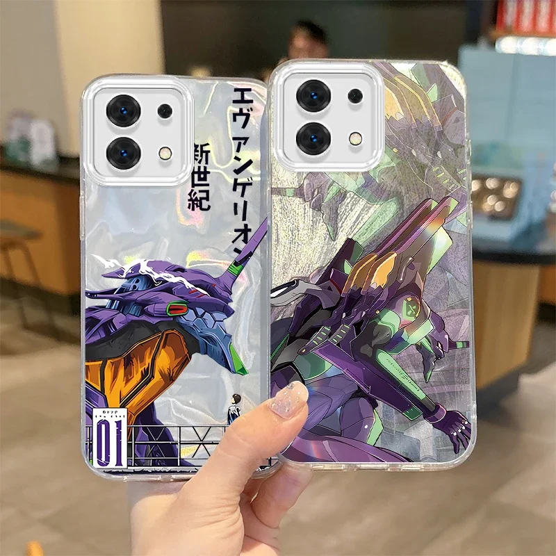 New E-Evangelions Cartoon Anime Phone Case for Redmi Note13 12 11 10 9 ProPlus 13C 12C 10C 9C A2 A1 Gradient Hard Non-Slip Cover