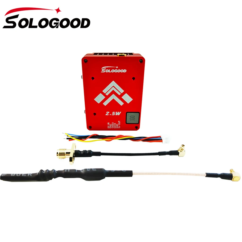 

SoloGood TX2500N 2.5W 5.8G VTX Video/Audio Simultaneous Transmission PAL and NTSC for RC FPV Long Range Racing Drone