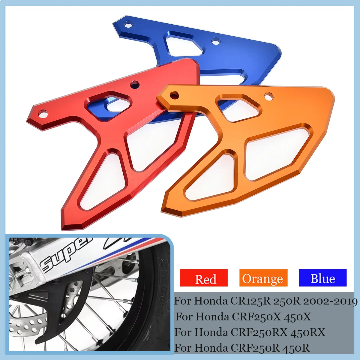 

Motorcycle CNC Rear Brak Disc Brack For Honda CR125R CR250R CRF250X CRF450X CRF250RX CRF450RX CRF250R CRF450R CRF450L 2002-2020