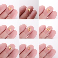 5 pieces/pack Mini Cat Flower Jewelry Owl Cherry Star Heart shaped Bow Stainless Steel Pendant DIY Necklace Bracelet Jewelry
