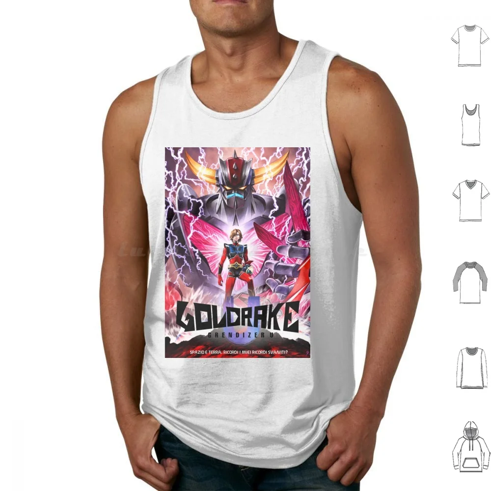 Goldrake U ( It ) Tank Tops Vest Sleeveless Grendizer Goldrake Goldorak Actarus Fleed Jeeg Robot Mazinga Great