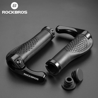 ROCKBROS Bicycle Grips MTB Mountain Bike Handlebar Grips Horns Shofar Vice Handle Bike Grips Shockproof Rubber Cycling Grips