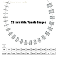 26Pcs Nut And Bolt Thread Checker Set Inch And Metric Size Universal Thread Checker Precise Lightweight Thread Measuring Tools