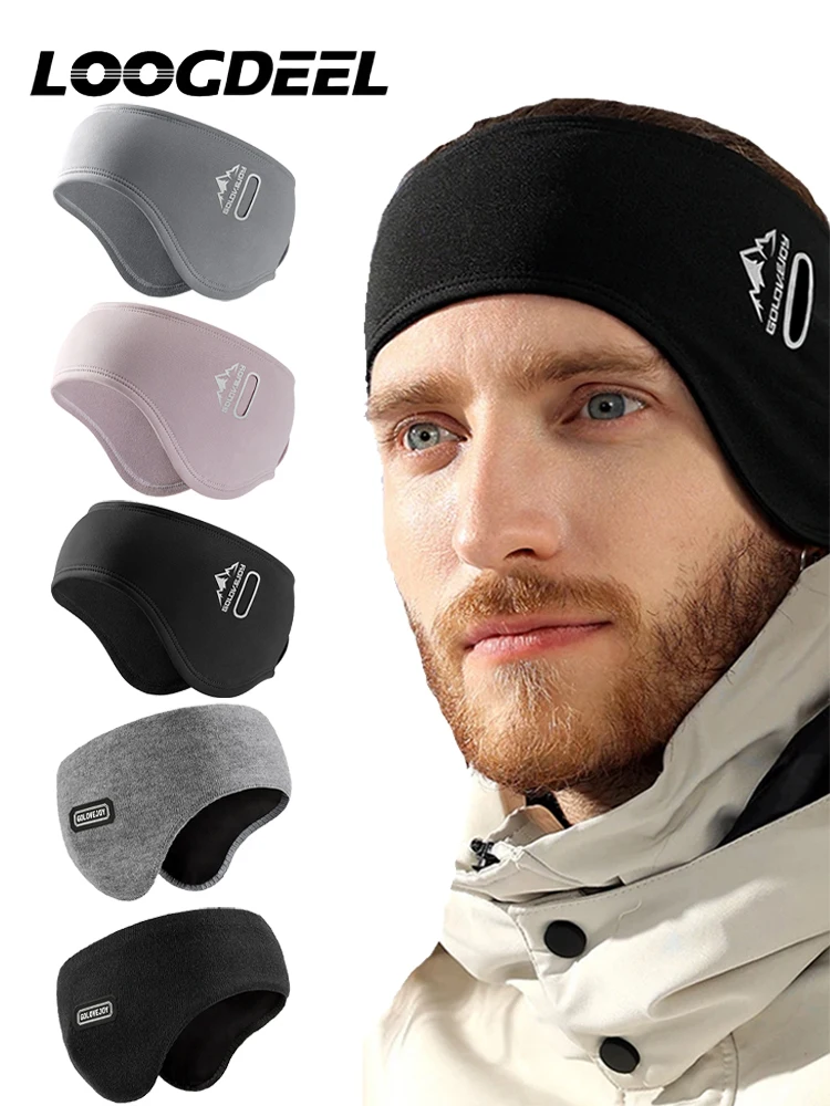AliExpress LOOGDEEL Ear Warmer Cold Weather Ski Sweatband Non-Slip Hairbands Thermal Bandana Headwear Accessories Men Women Winter Headband