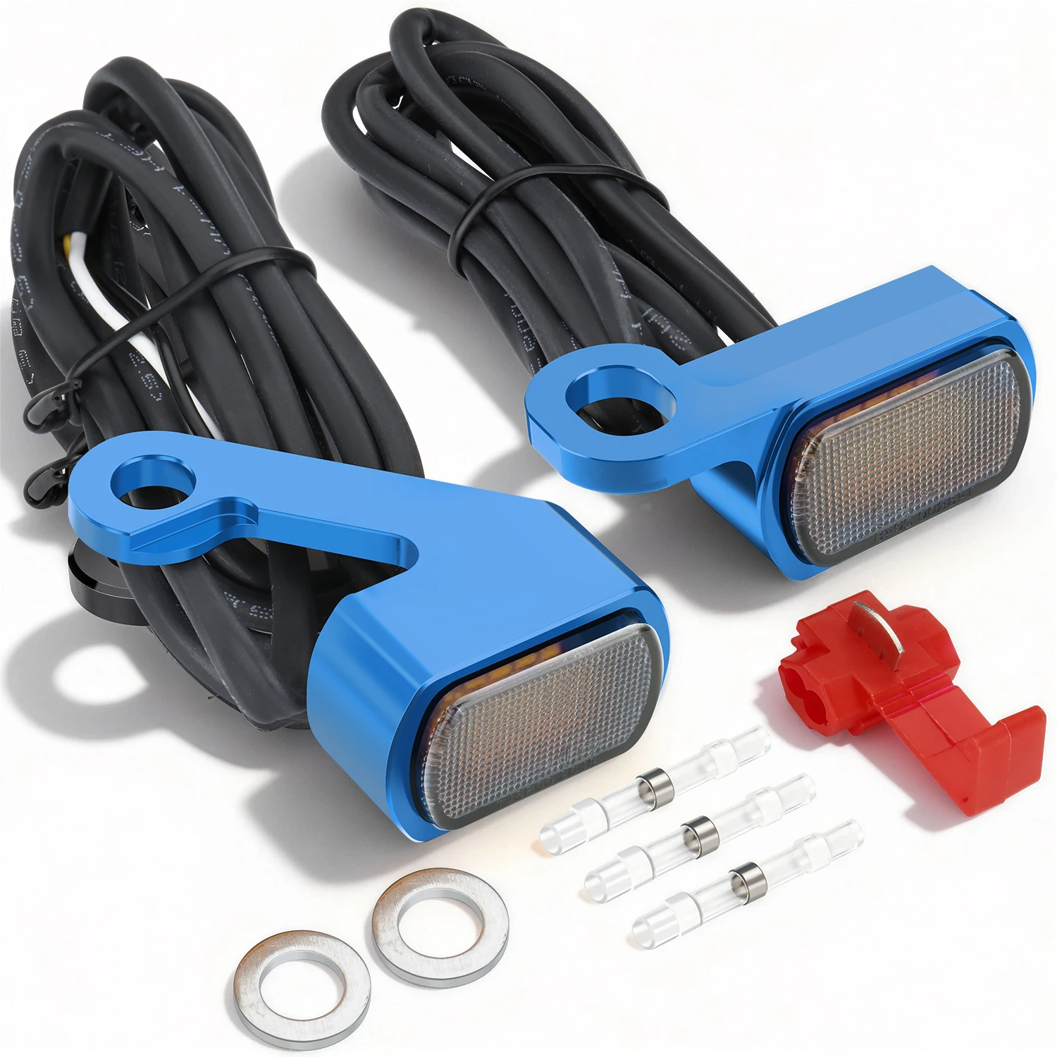 

Front Turn Signal Lights Mini Blinkers Running Lights for Harley 2000-2014 Softail 1999-2017 Dyna 1996-2003 Sportster