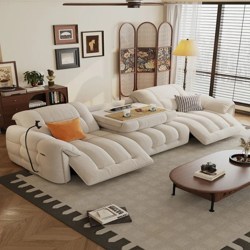 

Functional living room three-person small apartment comfortable fabric sofa
