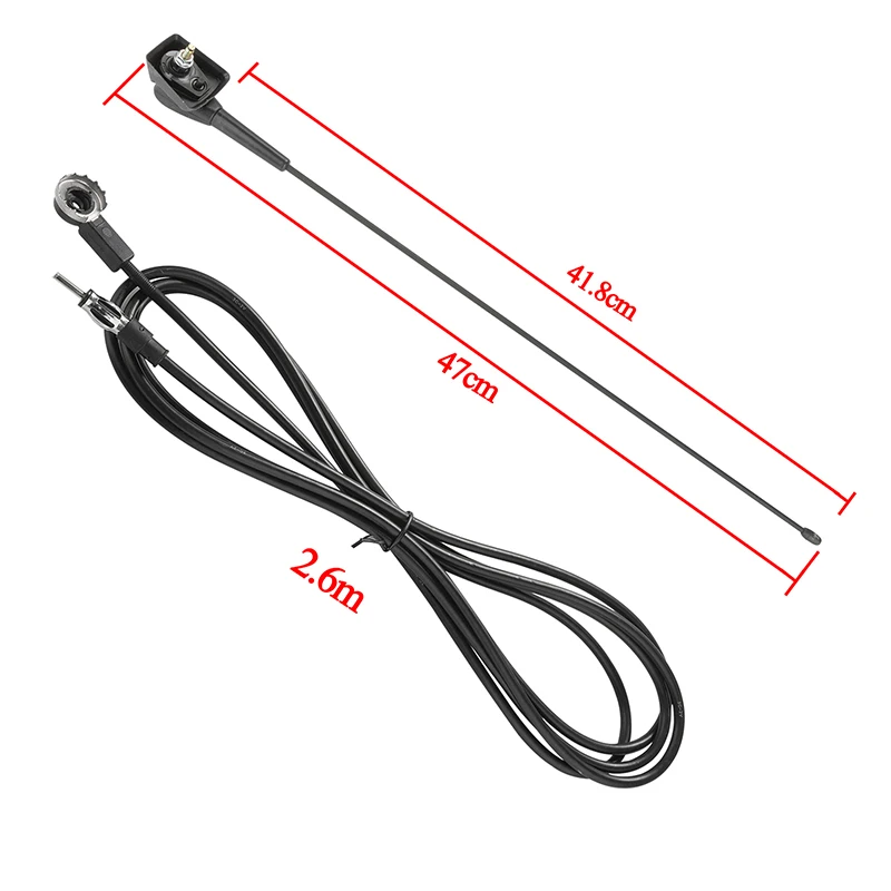 43 CM Auto Dach Radio Antenne FM/AM Signal Booster Verstärker mit Basis Für Peugeot 106 205 206 306 307 309 405 406 806 807 – Detail 3