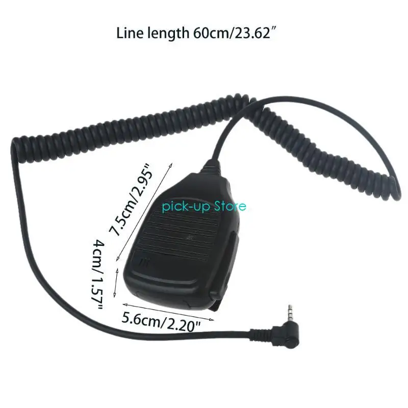 ملحقات راديو Q5WA مكبر صوت على الكتف لجهاز الاتصال اللاسلكي BAOFEN UV3R أسود