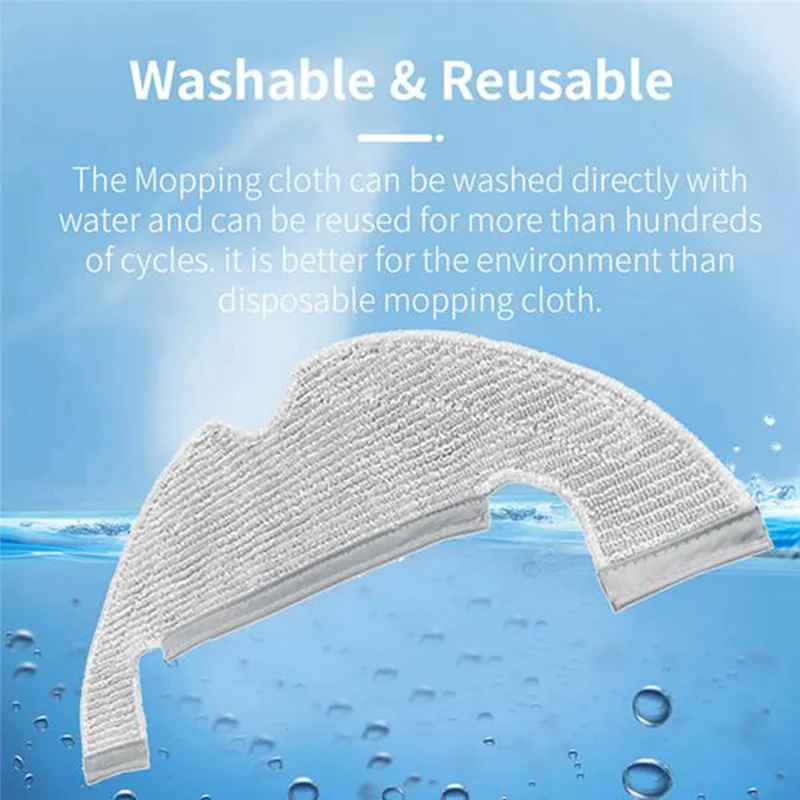 AC66 8PCS Accessories Kit for Dreame Bot D10 Plus RLS3D, Z10 Pro, L10 Plus Robot Vacuum Main Side Brush Filter Mop Dust Bag