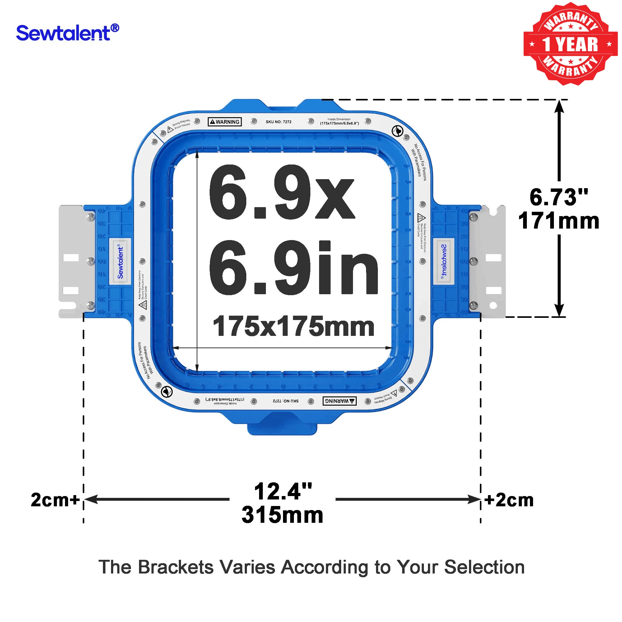 Sewpassion-Magnetic Embroidery Hoops for Tajima, Mighty Hoop Frame, TMBR-S1501C Embroidery Machine