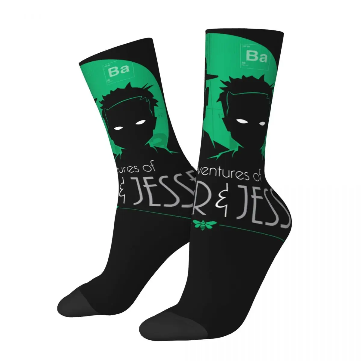 Hip Hop The Adventures Of Walt And Jesse VARIANT Men's compression Socks Unisex Breaking Bad Walter White TV Street Crew Sock