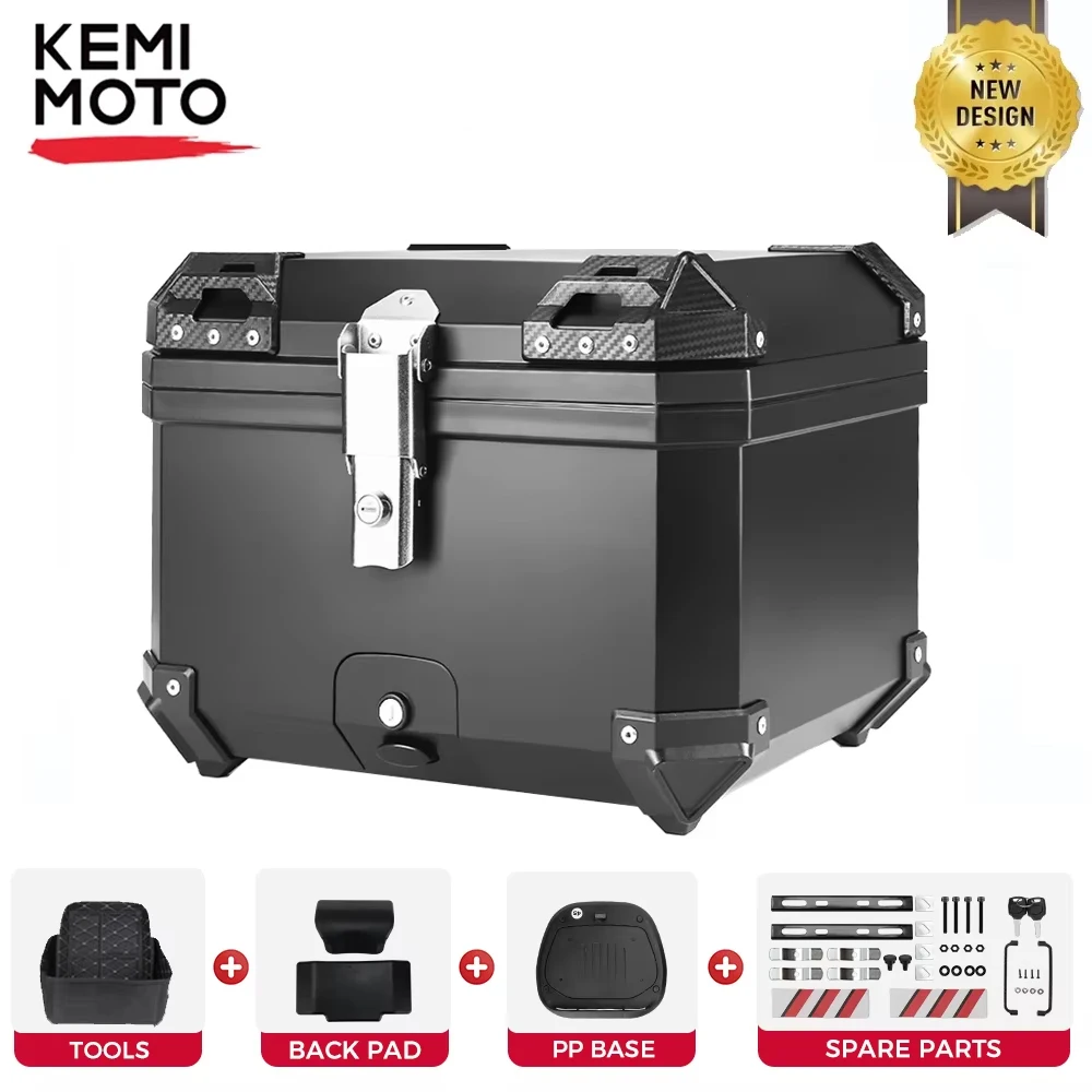 Boîte supérieure de moto 45L/57L/65L, étuis de rangement universels pour casques, pour Honda, Suzuki, YAMAHA, BMW, boîtier arrière