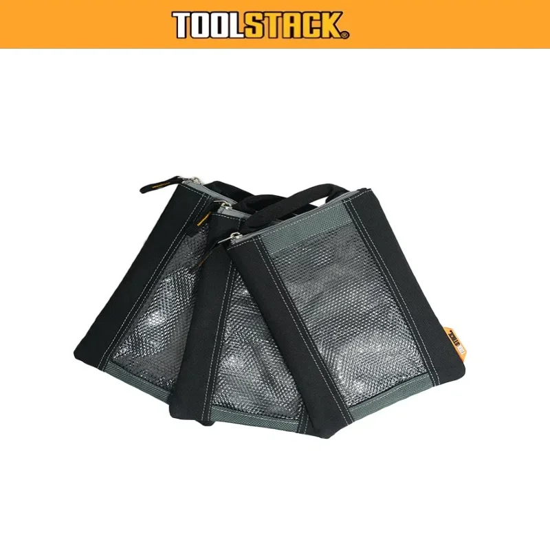 

Сумки с застежкой TOOLSTACK, 3 упаковки аксессуаров для электроинструментов для ногтей, сумка для хранения подвесного типа, удобные для переноски сумки для ногтей и запасных частей