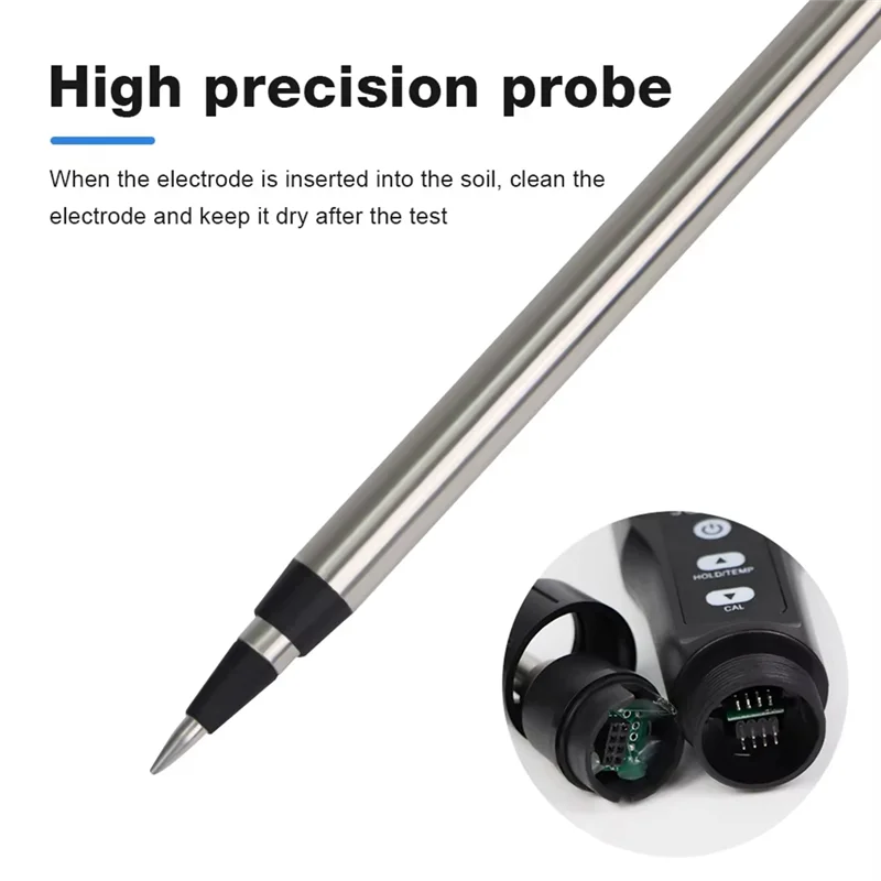 

A55F-LCD Digital Soil EC Tester Thermometer 0.00-10.00Ms/Cm Backlight Waterproof Soil Conductivity Meter For Flower Gardening