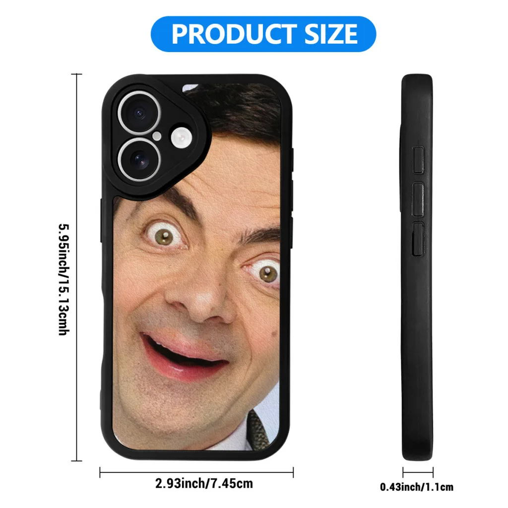 Mr. Bean Phone Case For iPhone 16 Pro Max Silicone Skin Case