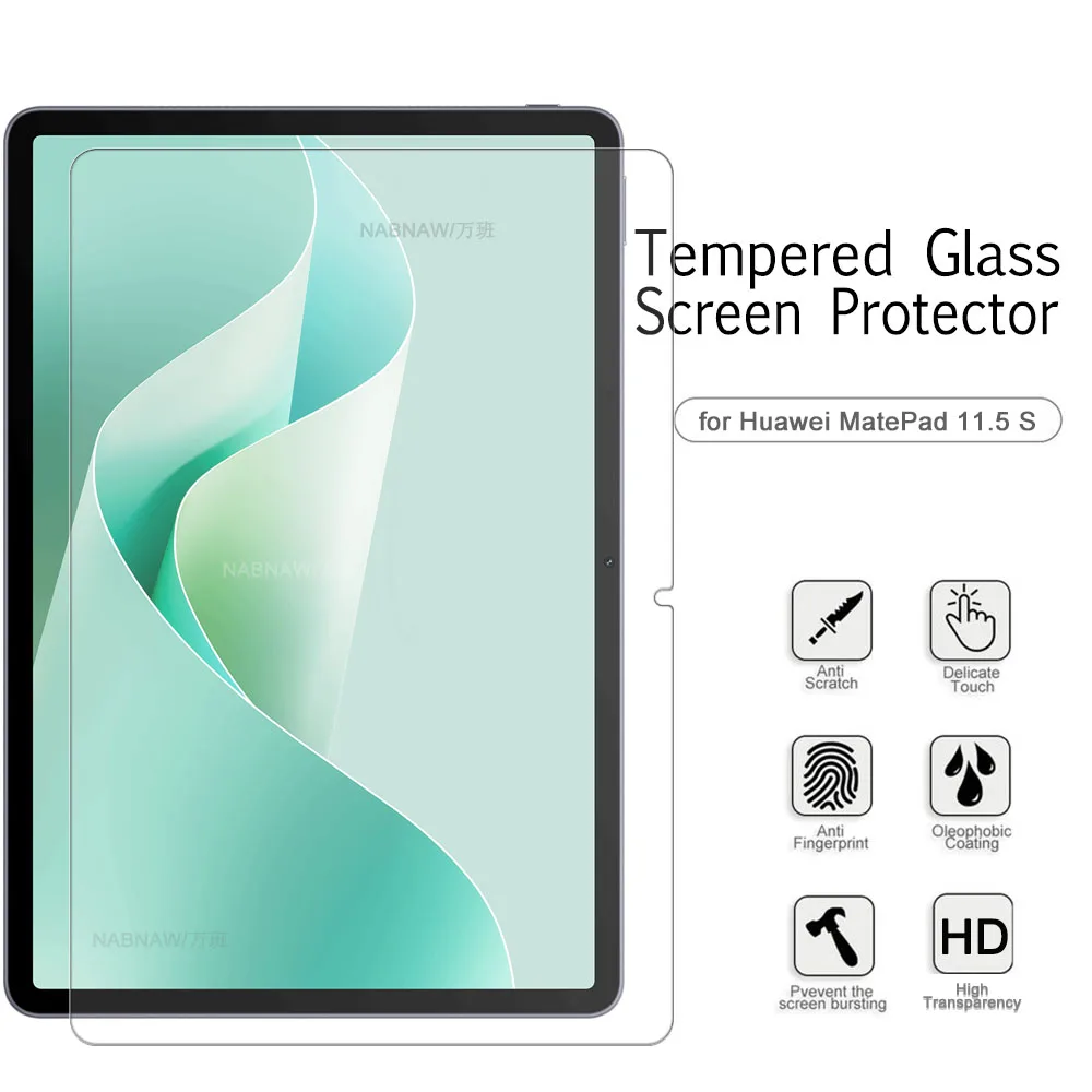 2 Pieces Anti-Scratch Film Clear Tempered Glass Screen Protector For Huawei MatePad 11.5 S 2024 MatePad 11.5-inch S