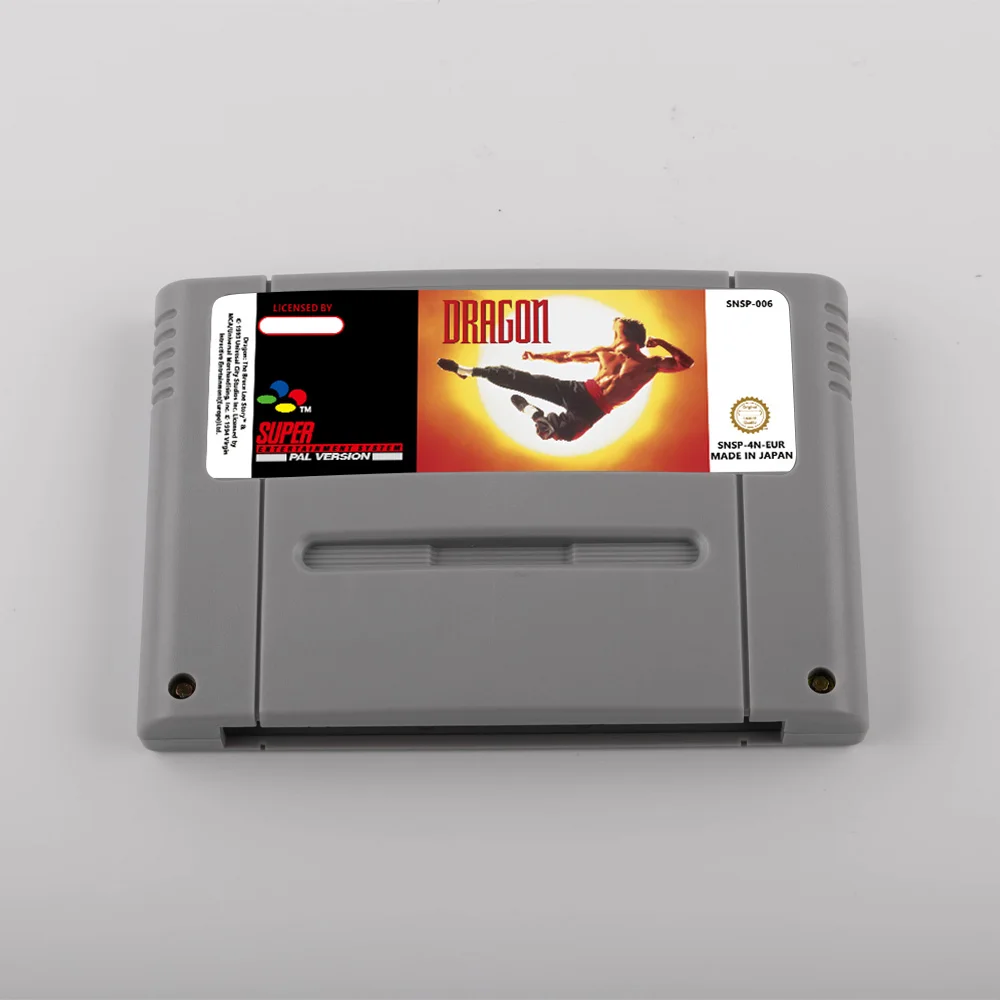 Dragon The Bruced Game Lees Story Action Game Card для SNES Game Cartridge для США NTSC EUR PAL Ретро консоли 16 бит