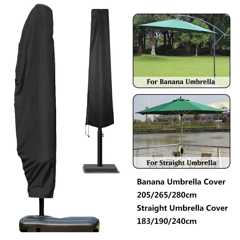 Outdoor Banana Umbrella Cover Waterproof Protector Cover with Zipper Garden Cantilever Parasol Umbrellas Rain Cover