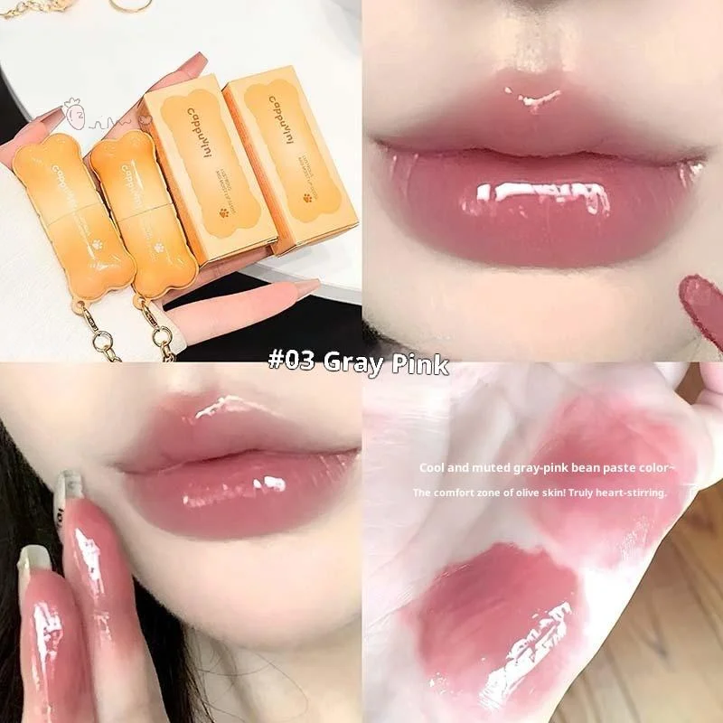 1Pc Cappuvini Waterproof Lip Gloss Moisturizing Plumping Glass Lip Glaze Long-Lasting Mirror Finish Light Effect Lip Cosmetics
