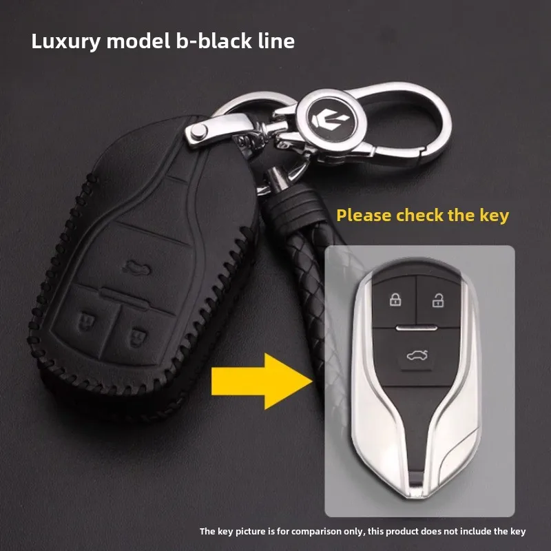 

Dedicated To Hanteng Autos X7/X7s/X5 Car Key Case Leather V7 Key Case 20172018 Intelligent Remote Control Key Case