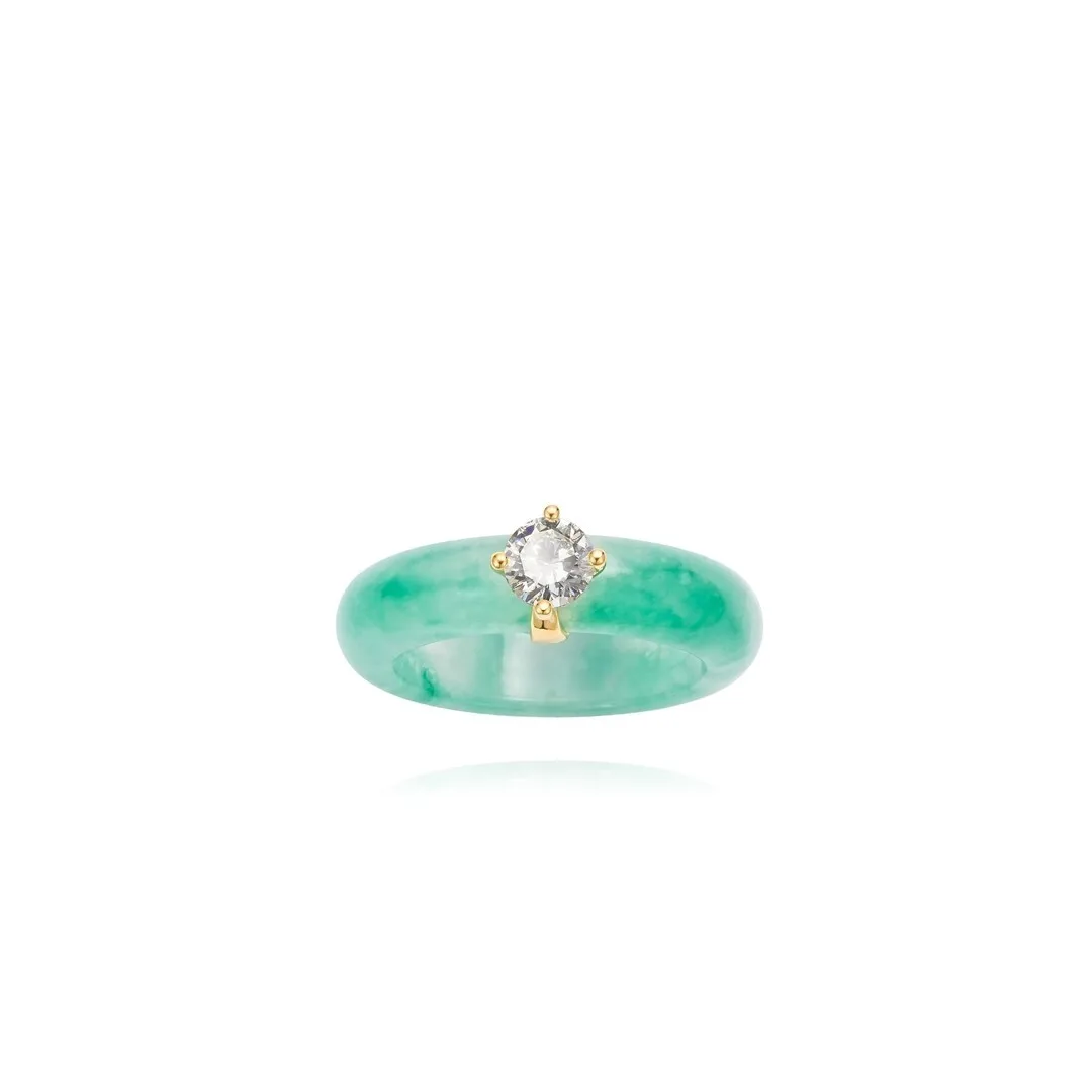 

Green Enamel Ring Women's Minimalist Luxury Classic Fashion Design Sense Elegance Alloy Circular Ring Not Support Engraving
