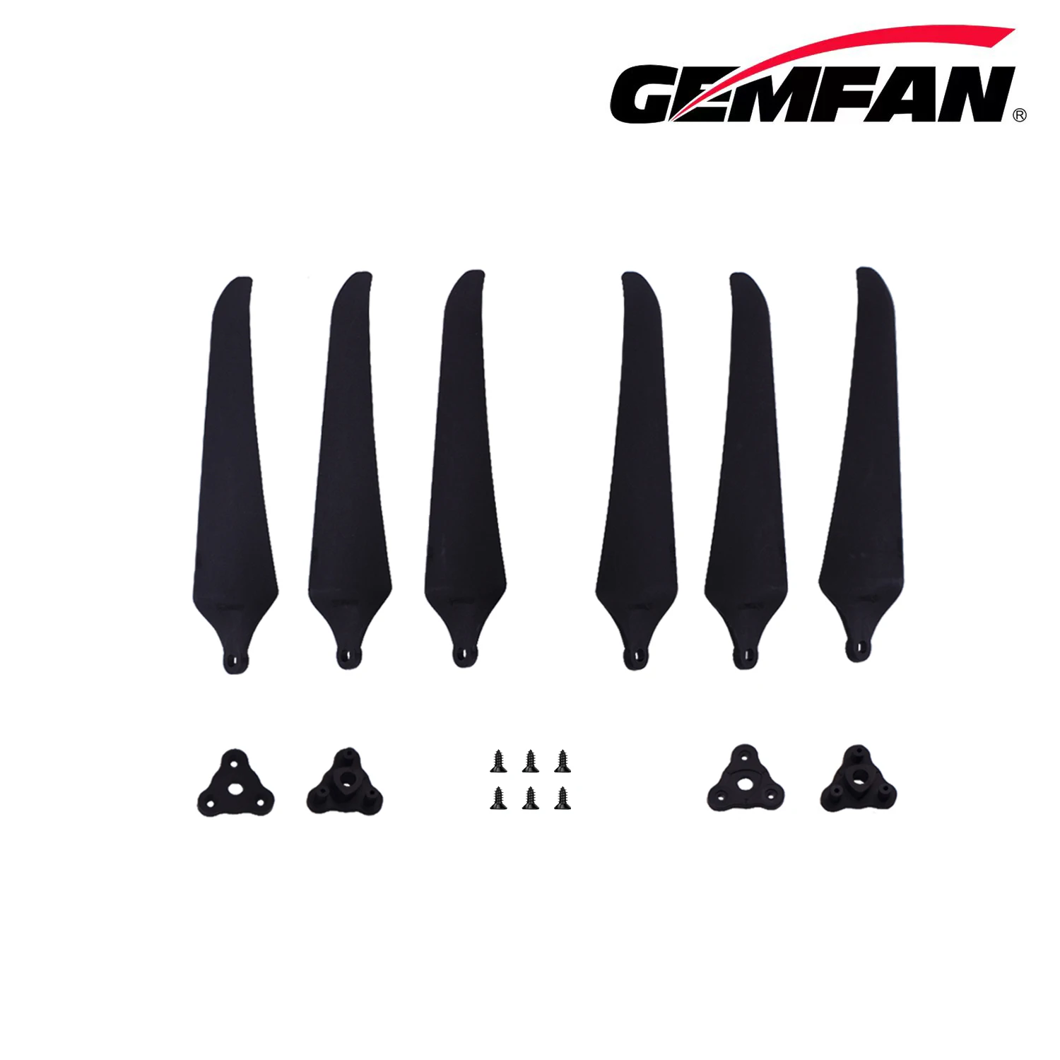 Gemfan 1051F-3 254mm 3-Blade Folding Propeller 5.1in Pitch, Nylon Fiberglass for 3214 800KV Motor, 2 Pairs Set