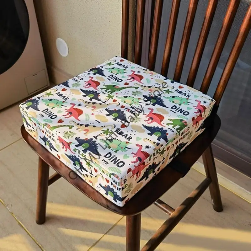 

M76C Моющееся сиденье-подушка для малышей с ремешком для обеденного стула, увеличивающая подушка, губка высокой плотности,