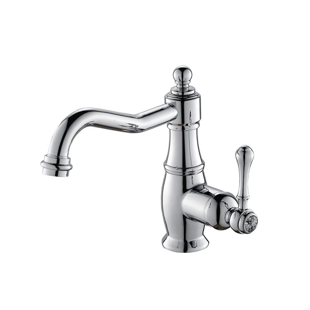 

Bathroom Basin Faucet Chrome/Black Brass Sink Faucet Hot&Cold Mixer Wash Table Basin Tap Single Handle Crane