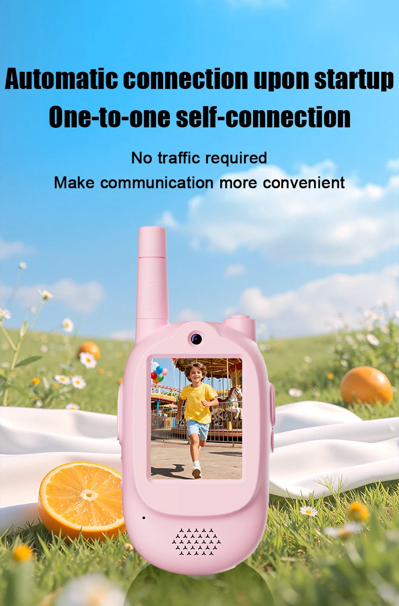 أجهزة اتصال لاسلكية بالفيديو للأطفال، عبوة من قطعتين من أجهزة الاتصال الداخلي عبر الفيديو القابلة لإعادة الشحن للأطفال، ألعاب داخلية وخارجية للعائلة