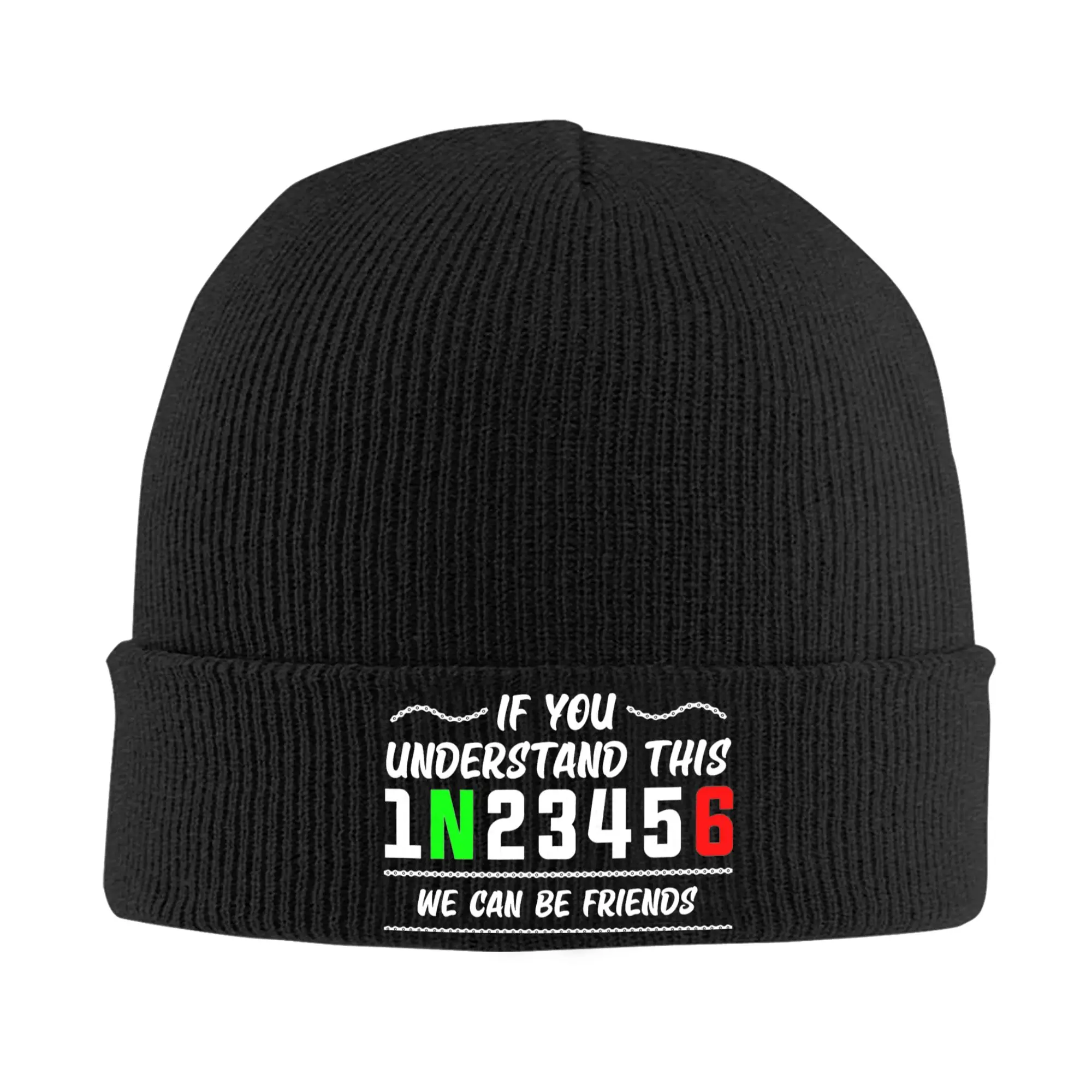 Understand Motorcycle Gear Biker 1N23456 Knitted Hat for Women Men Beanies Autumn Winter Hats Acrylic  Crochet Caps ,