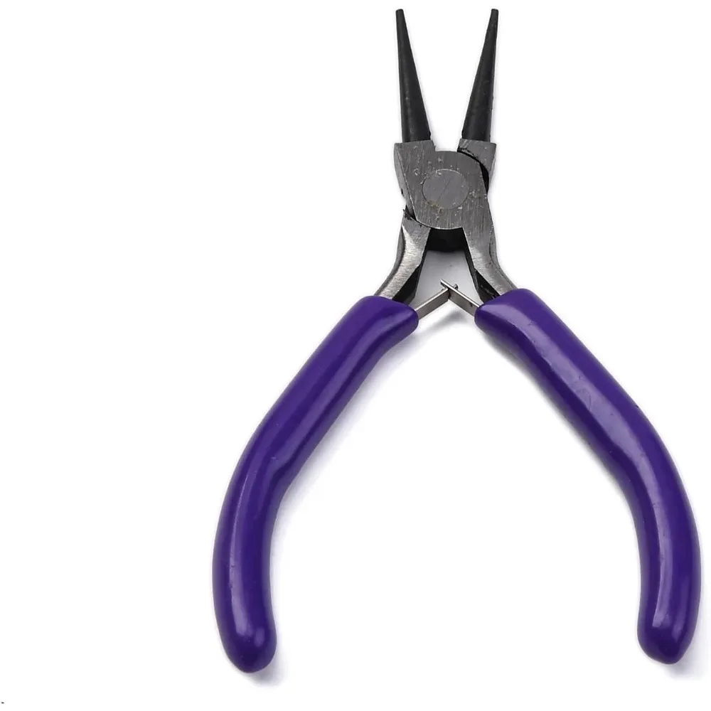 

4.84 Inches- Mini Round Nose Pliers Small Wire Cutters Steel Jewelry Pliers With Indigo Handle for Jewelry Making Beading