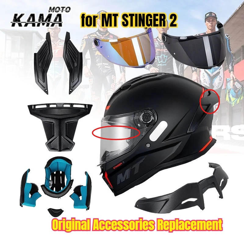 Motorcycle Helmets Ventilation Air Spoiler Accessories Helmet Visor for MT STINGER 2 Helmet Lens Helmet Anti-fog Stickerlining