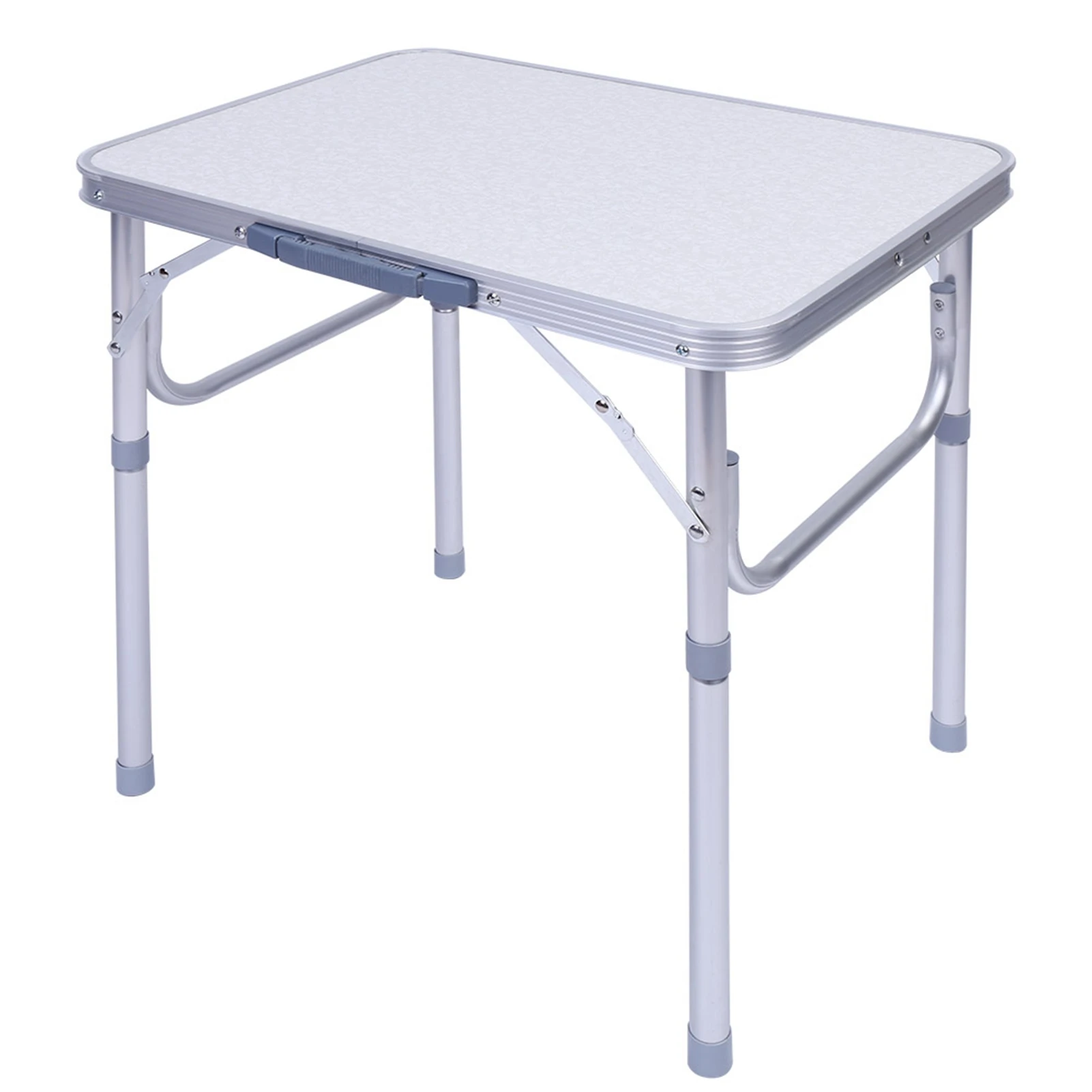 1x mesa plegable ajustable de aleación de aluminio, soporte de escritorio, bandeja para jardín al aire libre, Camping, Picnic, mesa plegable para