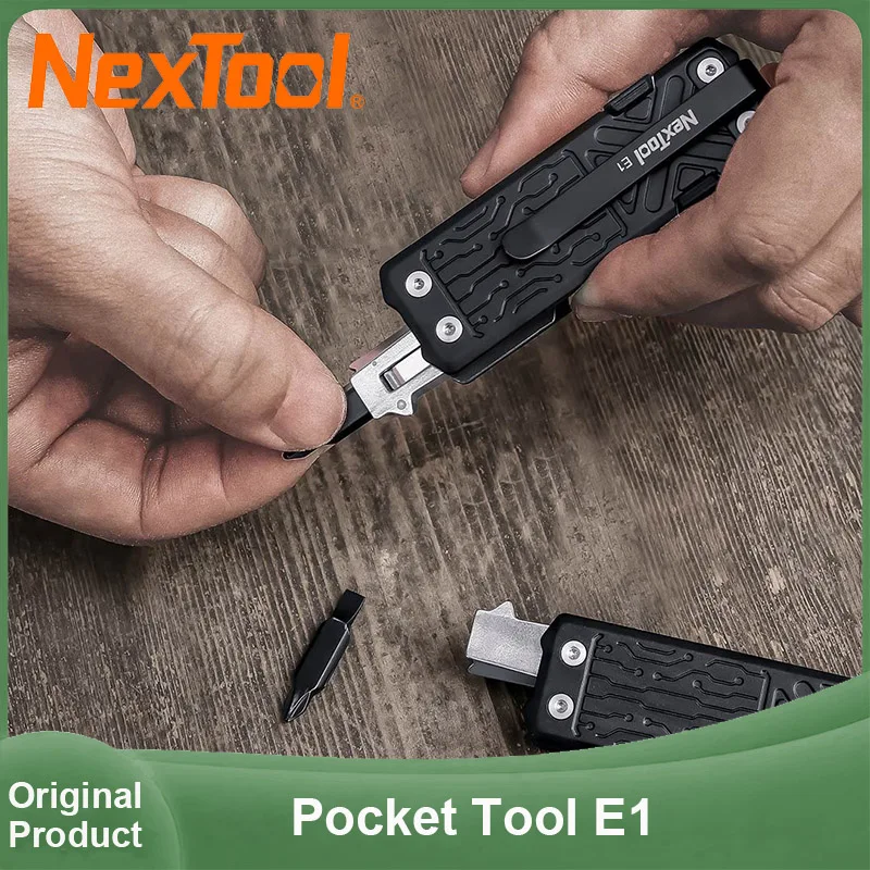 NexTool Pocket Tool E1 10-in-1-Multitool mit austauschbarer Klinge, Mini-Multitool für EDC, Tragen, Gravieren, Schneiden, Reparatur