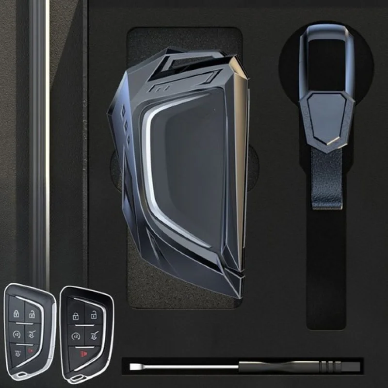 A + سبائك الزنك بولي TPU مفتاح السيارة فوب غطاء حقيبة لكاديلاك CT5 CT6 XTS XT4 XT5 ATS #5