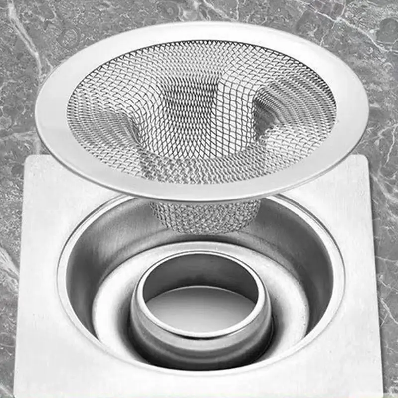 Stainless Steel Kitchen Sink Strainer Anti-Clog Rustproof Sink Screen Sink Drainage Net Filter Heavy Duty Metal Sink Strainer