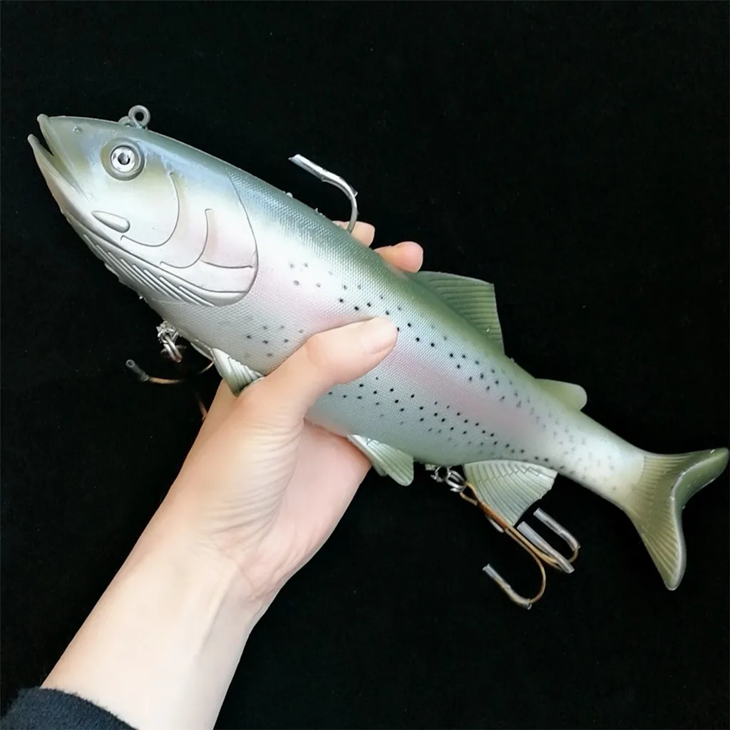 Imagem -02 - Isca Artificial Macia para Perch Shad Pike Lure Swimbait Paddle Tail Catfish Zander Grande Game Equipamento de Pesca 30cm 400g 1pc