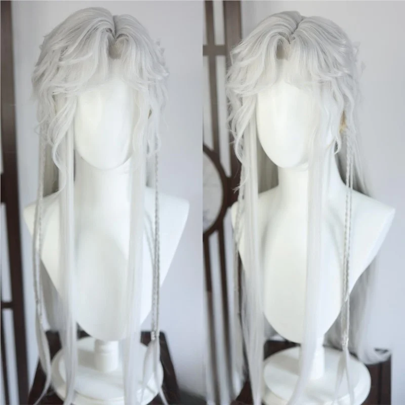 

Silver-gray patch wig set ancient novel Master