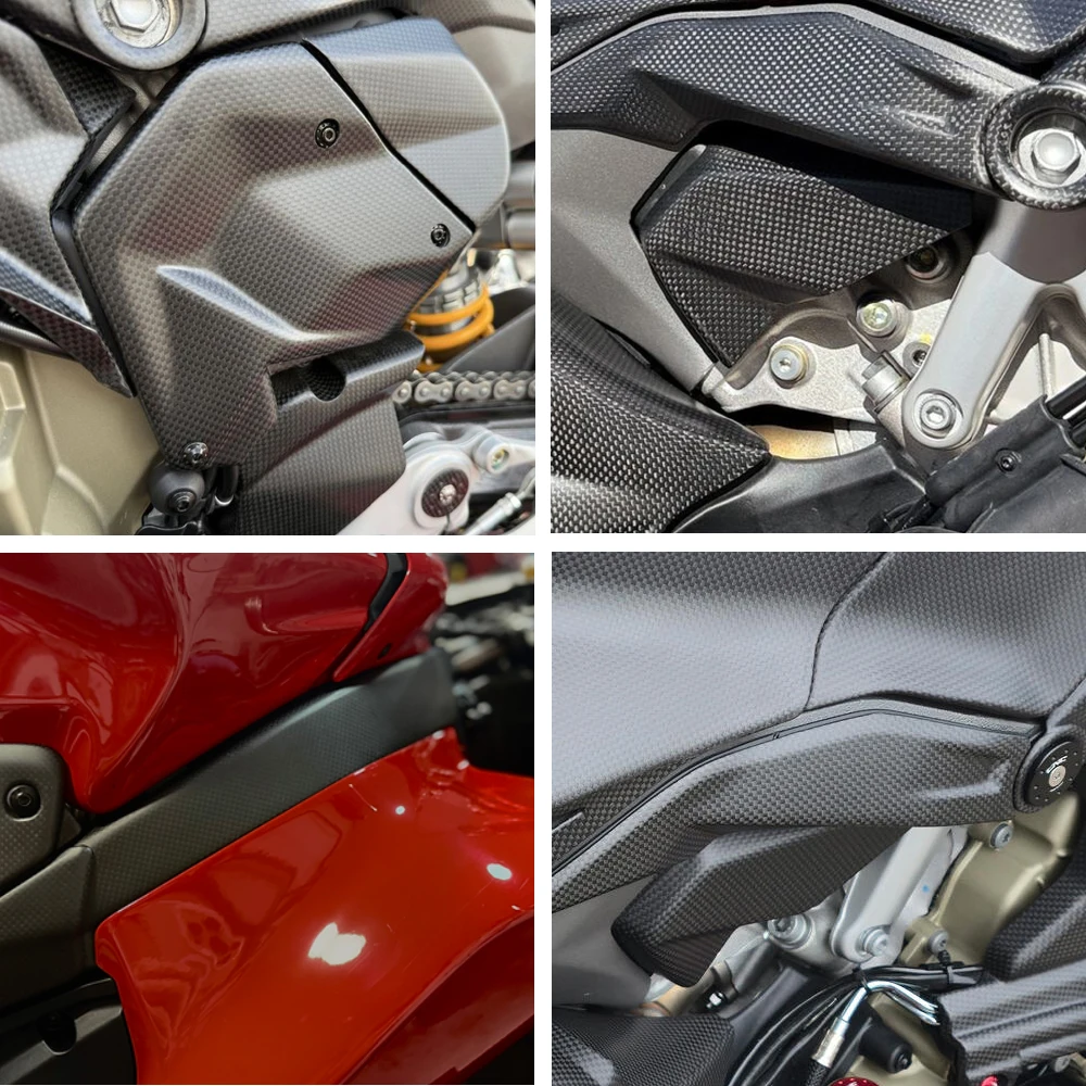 New For DUCATI Panigale V4 V4S 2025 2026+ Real Carbon Fiber Tank Side Panels Farme Cover Motorcycle Modification Fairing Kits