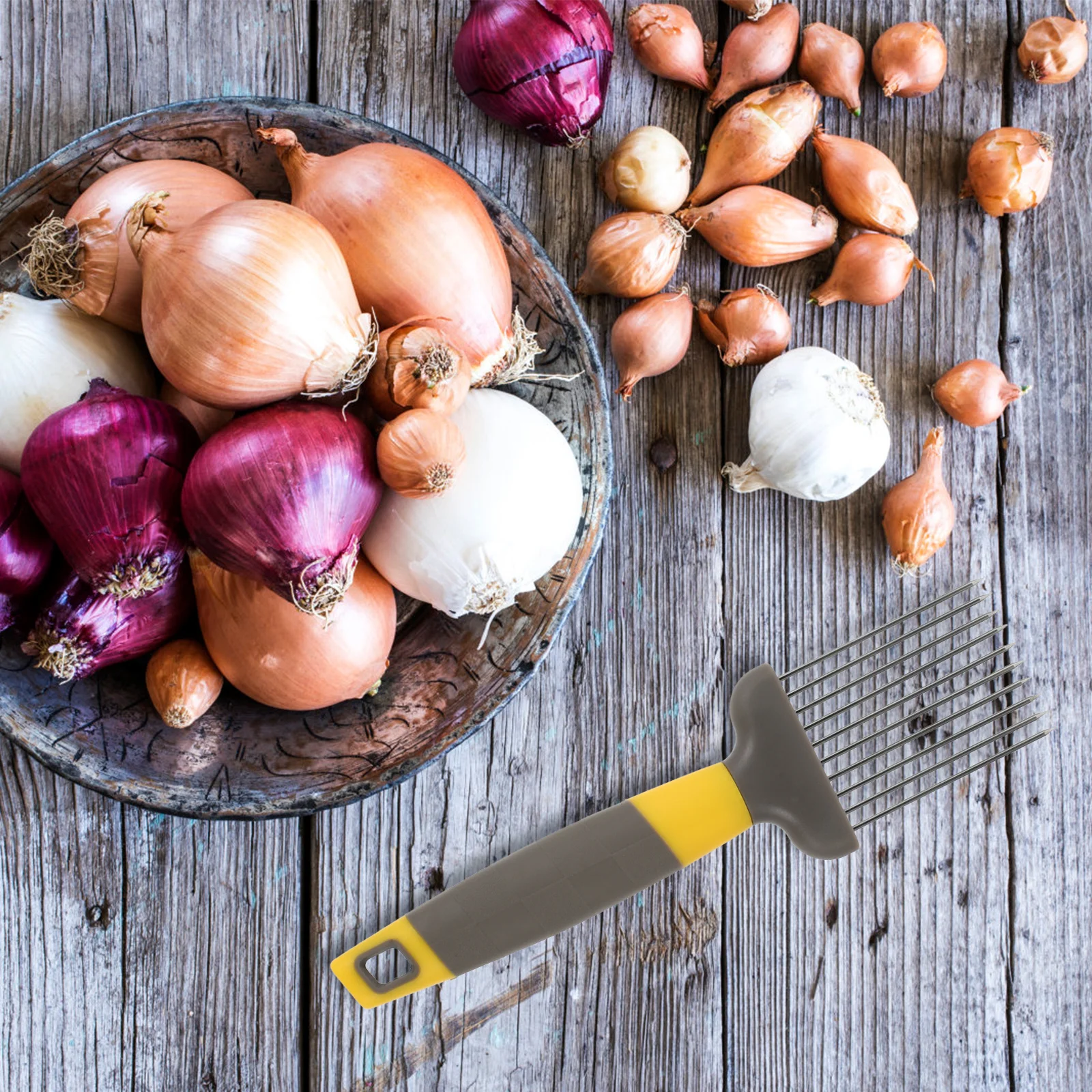 

2pcs Stainless Steel Onion Needles For Slicing Vegetables Meat Kitchen Gadgets Vegetable Slice Tools Kitchen Supplies